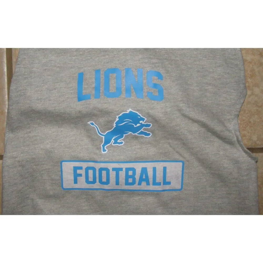NEW NWOT Gray Sz XL Football NFL DETROIT LIONS Hooded Dog Pet Shirt LITTLE EARTH